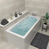 GRADE A1 - Rutland Single Ended Bath with 14 Jet Whirlpool System and 12 Jet Airspa System - 1800 x 800mm