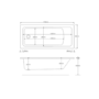 GRADE A1 - Rutland Single Ended Bath with 14 Jet Whirlpool System and 12 Jet Airspa System - 1800 x 800mm