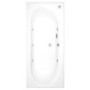 Burford Double Ended Bath with 6 Jet Whirlpool System - 1800 x 800mm