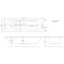 Burford Double Ended Bath with 6 Jet Whirlpool System - 1800 x 800mm