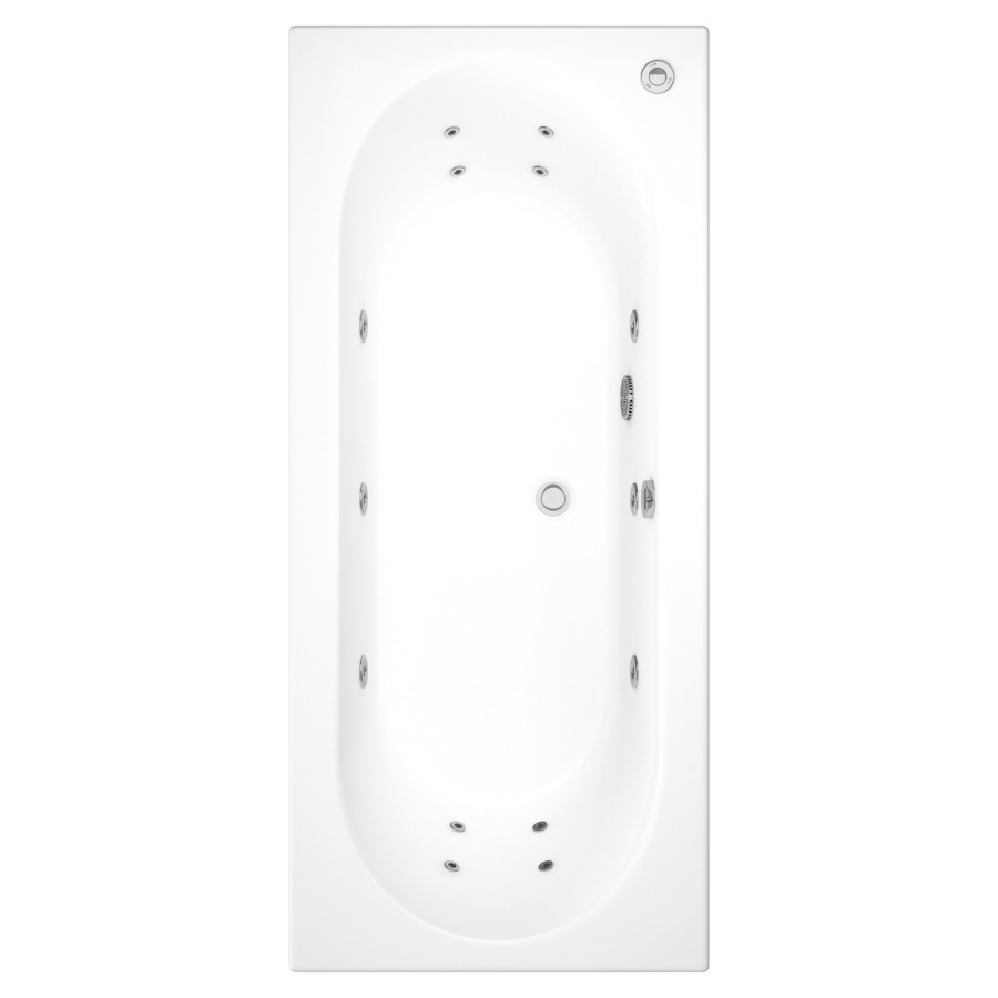 Double Ended Whirlpool Spa Bath with 14 Whirlpool Jets 1700 x 750mm - Burford