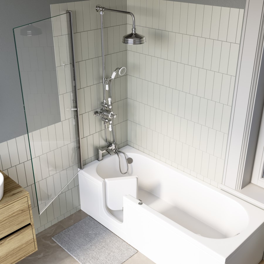 Left Hand Walk In Bath 1695mm - Columbia