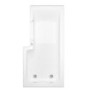 GRADE A1 - L Shape Shower Bath Left Hand with Front Panel & Bath Screen 1700 x 750mm - Yale