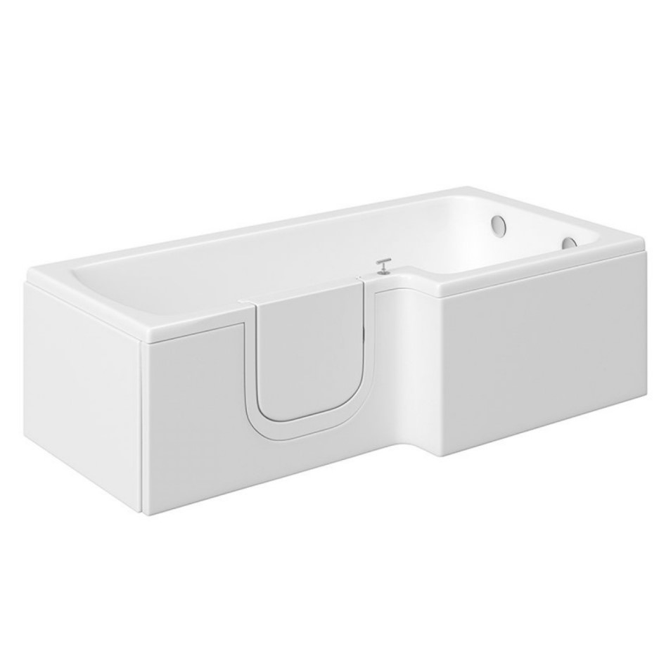 l shaped walk in shower screen