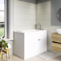 Small Deep Walk In Bath Left Hand with Front Panel & Integrated Seat 1210 x 660mm - Princeton