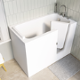 Small Deep Walk In Bath Left Hand with Front Panel & Integrated Seat 1210 x 660mm - Princeton