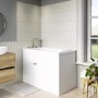 Small Deep Walk In Bath Right Hand with Front Panel & Integrated Seat 1210 x 660mm - Princeton
