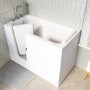 Small Deep Walk In Bath Right Hand with Front Panel & Integrated Seat 1210 x 660mm - Princeton