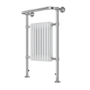 GRADE A2 - White and Chrome Traditional Column Radiator with Towel Rail 952 x 659mm - Regent