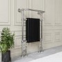 ONLY OPENED - Regent Chrome and Black Heated Towel Rail - 952 x 659mm