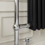 ONLY OPENED - Regent Chrome and Black Heated Towel Rail - 952 x 659mm