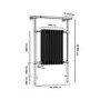 Black and Chrome Traditional Column Radiator with Towel Rail 952 x 659mm - Regent