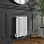 GRADE A1 - Nambi White 2 Column Horizontal Radiator - 600 x 423mm