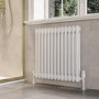 White Horizontal 2 Column Traditional Radiator 600 x 605mm - Nambi