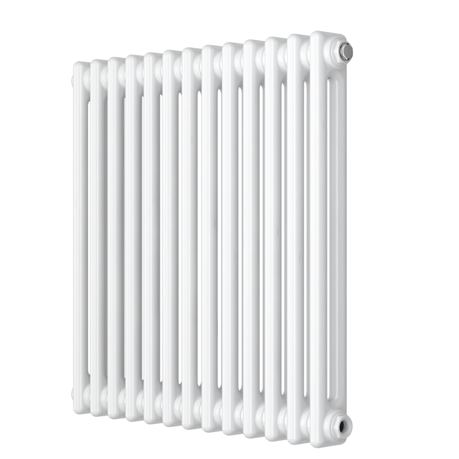 GRADE A1 - Nambi White 2 Column Horizontal Radiator - 600 x 603mm