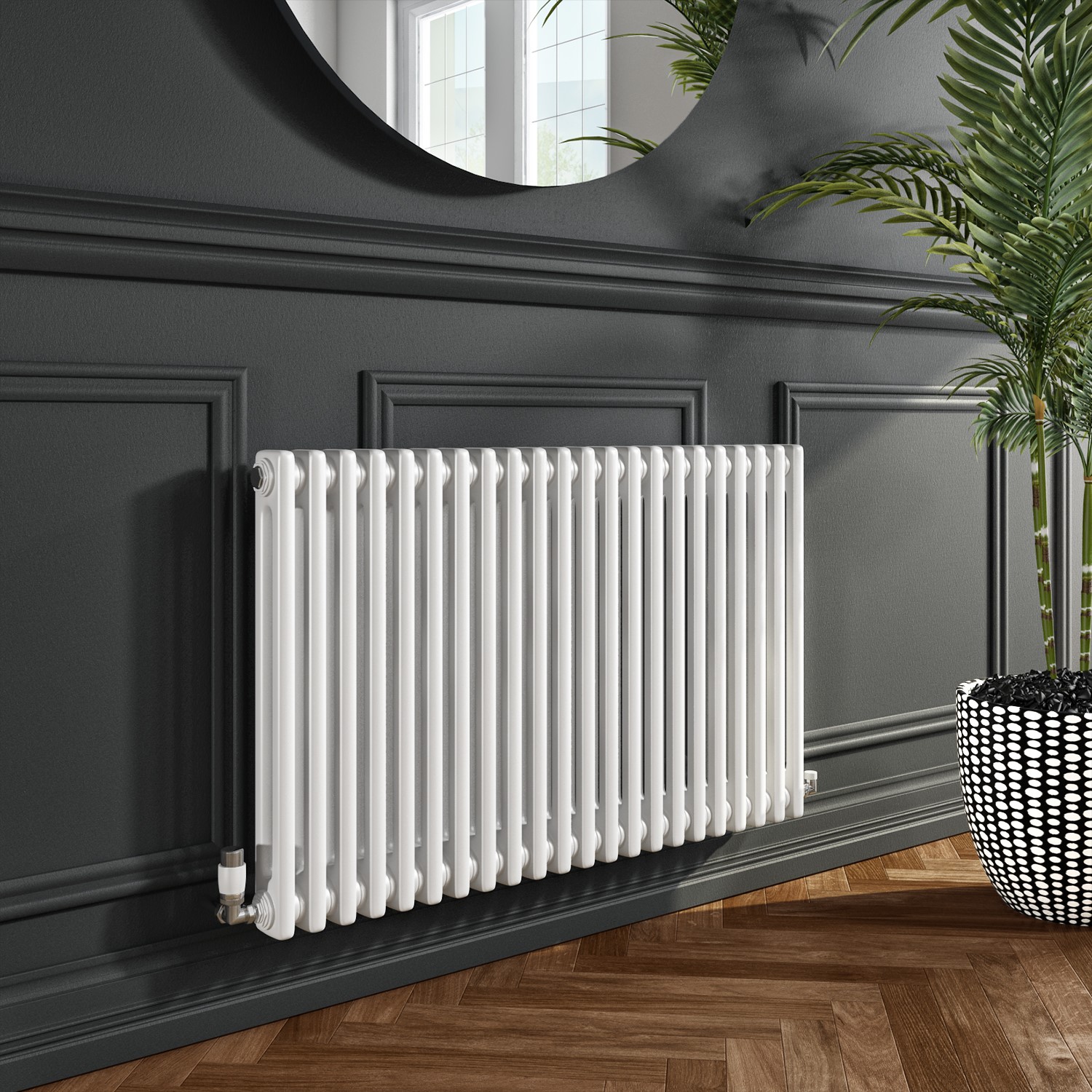 Nicety Radiator ALMOST PERFECT - White Horizontal 2 Column Traditional Radiator 600 x ...