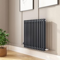 Nambi 2 Column Traditional Radiator - 600mm x 603mm - Anthracite