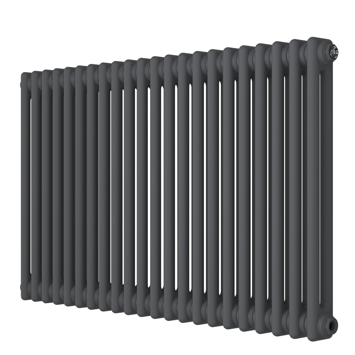 Anthracite Horizontal 2 Column Traditional Radiator 600x1010mm -Nambi ...