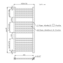 Chrome Heated Towel Rail Radiator 1000 x 450mm - Dune