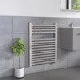 Chrome Heated Towel Rail Radiator 800 x 600mm - Dune