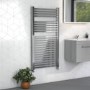 GRADE A1 - Dune Chrome Heated Towel Rail - 1200 x 600mm