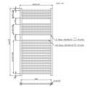 Chrome Heated Towel Rail Radiator 1200 x 600mm - Dune