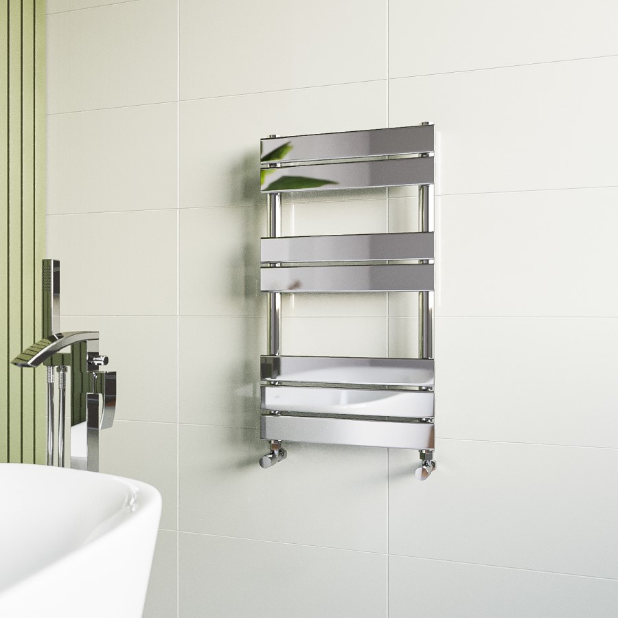 Chrome Towel Radiator 800 x 450mm - Tundra
