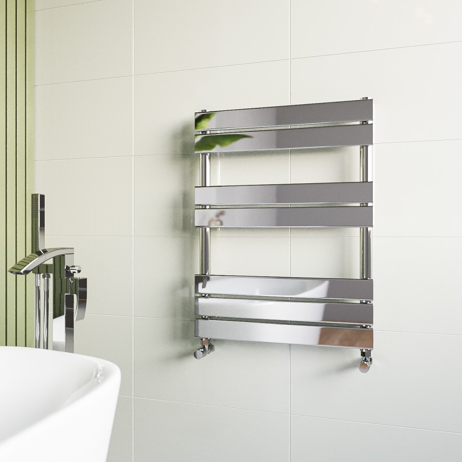 GRADE A2 - Chrome Towel Radiator 800 x 600mm - Tundra
