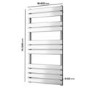 GRADE A1 - Chrome Heated Towel Rail Radiator 1200 x 450mm - Tundra