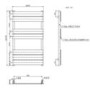 GRADE A2 - Tundra Anthracite Heated Towel Rail - 800 x 600mm