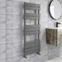 GRADE A2 - Anthracite Towel Radiator 1200 x 450mm - Tundra