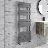 GRADE A2 - Anthracite Towel Radiator 1200 x 450mm - Tundra