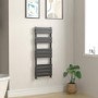 GRADE A1 - Tundra Anthracite Heated Towel Rail - 1200 x 450mm