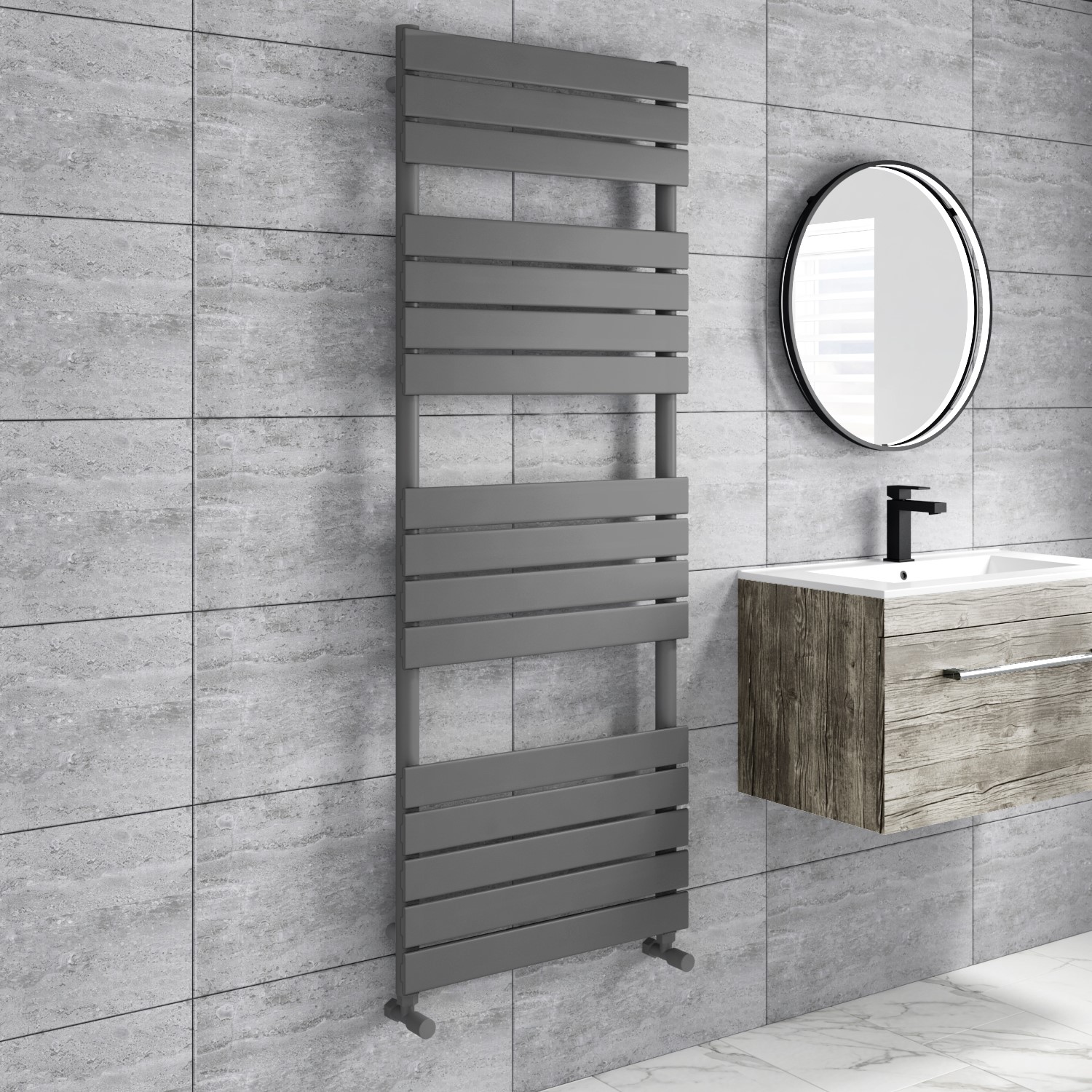 Anthracite Towel Radiator 1600 x 600mm Tundra Better Bathrooms