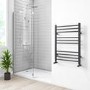 GRADE A1 - Sahara Anthracite Heated Towel Rail - 800 x 600mm