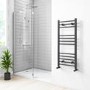 GRADE A1 - Sahara Anthracite Heated Towel Rail - 1000 x 450mm