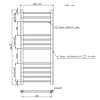 Anthracite Heated Towel Rail Radiator 1000 x 450mm - Sahara