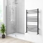 GRADE A1 - Sahara Anthracite Heated Towel Rail - 1000 x 600mm