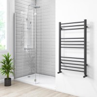 GRADE A1 - Sahara Anthracite Heated Towel Rail - 1000 x 600mm