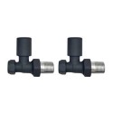 BeBa_26333 Anthracite Round Straight Radiator Valves