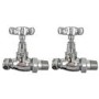 ONLY OPENED - Chrome Traditional Straight Radiator Valves