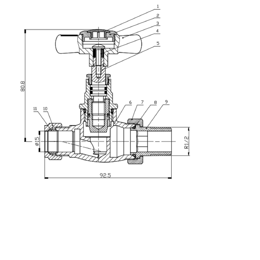 ONLY OPENED - Chrome Traditional Straight Radiator Valves