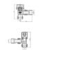 GRADE A2 - Matt Black Thermostatic Angled Radiator Valves