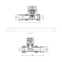 ONLY OPENED - Matt Black Thermostatic Straight Radiator Valves - For Pipework Which Comes From The Floor
