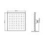 GRADE A1 - Standard Square Shower Head 200mm