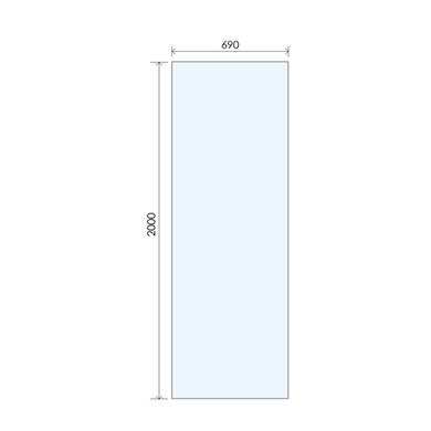 Frameless 700mm Wet Room Shower Screen with Ceiling Support Bar - Live Your Colour