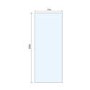 Wetroom Screen with Ceiling Bar 2000 x 800mm - 8mm Glass - Chrome