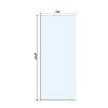 Frameless 845mm Chrome Wet Room Shower Screen with Ceiling Support Bar - Live Your Colour