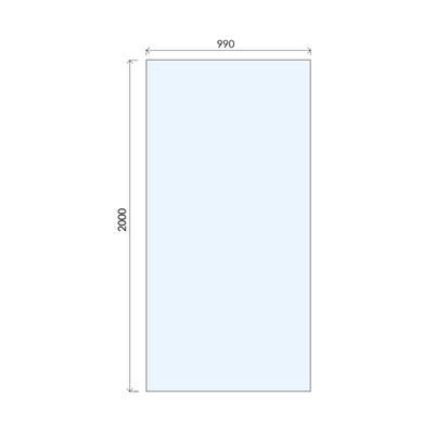 2000 x 1000mm Wet Room Screen with Ceiling Support Arm - Live Your Colour