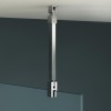 Wet Room Shower Screen with Ceiling Support Bar 1100mm Chrome - Live Your Colour